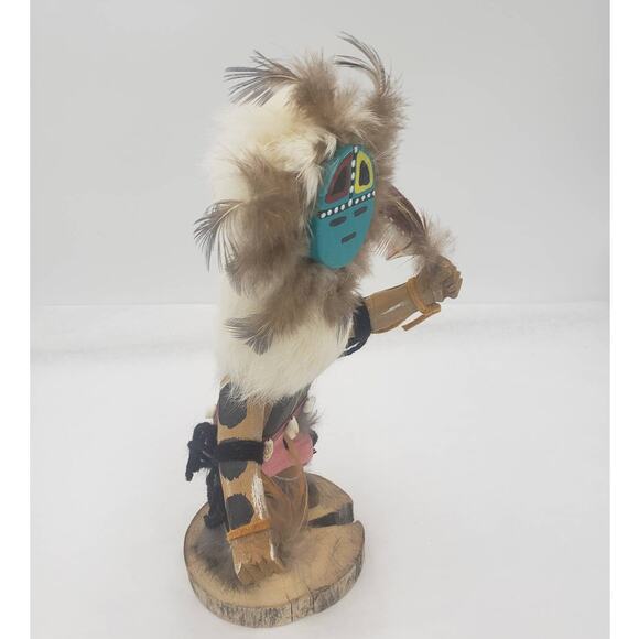 Vintage Kachina Doll Masked Sun Face Signed Sherman Handcrafted 11" Tall - Picture 8 of 11